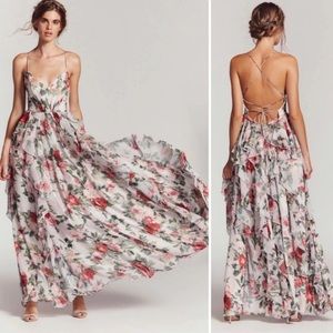 Free People Queen Anne Floral Maxi- Size 6
